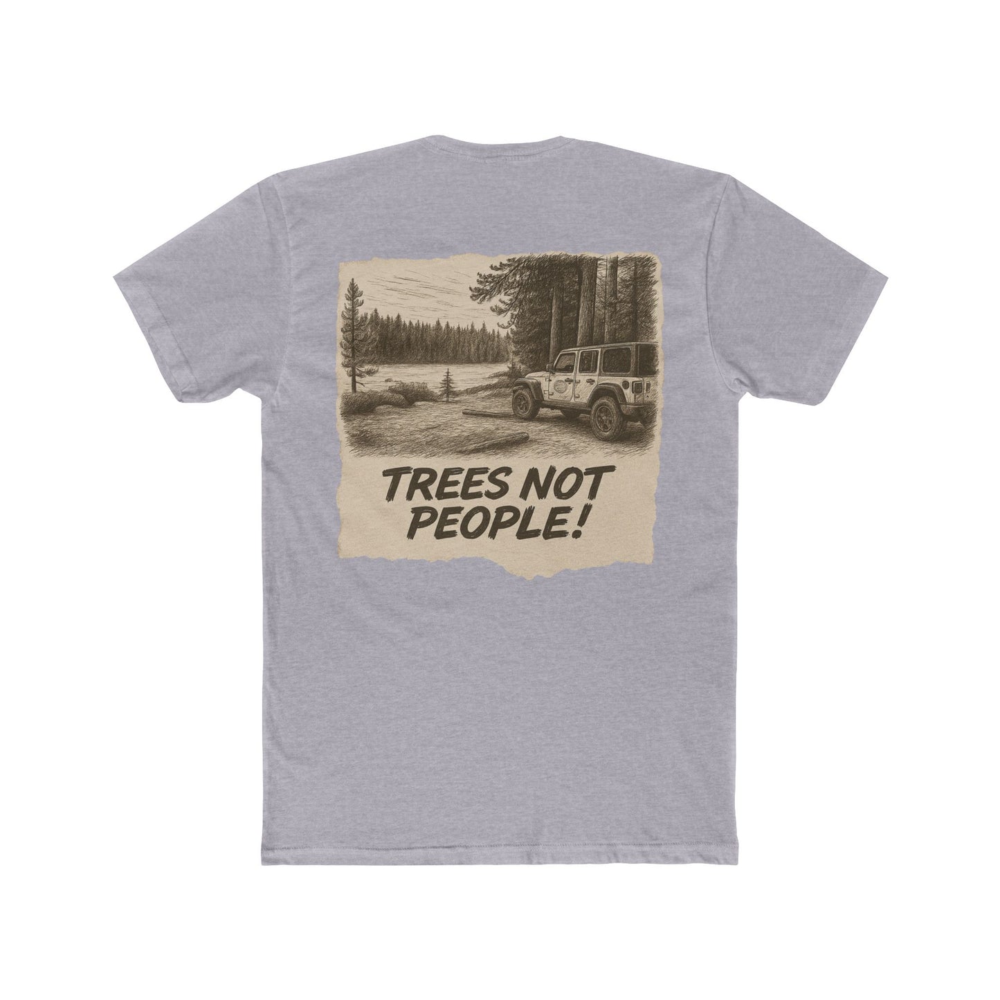 Trees Not People Shirt - Off-Road Jeep Trail Tee - Nature Lover Gift - Introvert Camping Shirt - Outdoorsy Adventure T-Shirt