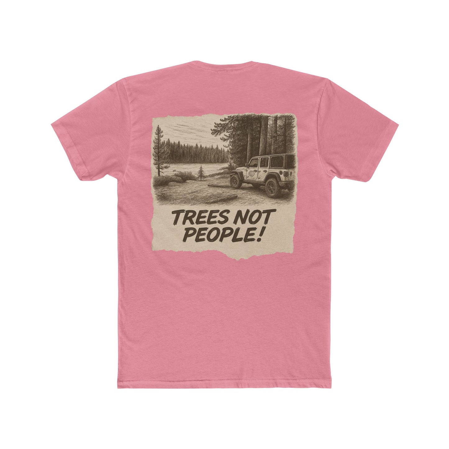 Trees Not People Shirt - Off-Road Jeep Trail Tee - Nature Lover Gift - Introvert Camping Shirt - Outdoorsy Adventure T-Shirt