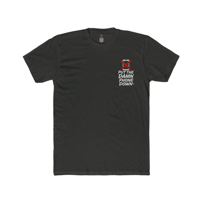 Grab the weight, not the phone! Shop this motivational gym T-shirt from Written Expression 209. Premium fit, bold lifter design, built for focus & results